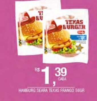 Hambúrguer seara texas frango 56g