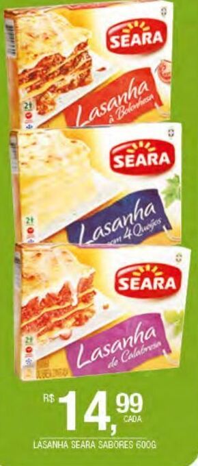 DB Supermercados Lasanha seara sabores 600g oferta