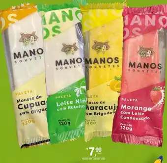 DB Supermercados Paleta manos sorvetes mex sabores 120g oferta