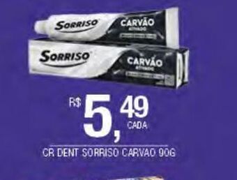 Creme dental sorriso carvao 90g
