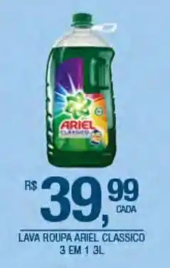 DB Supermercados Lava roupa ariel classico 3 em 1 3l oferta
