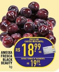 Ameixa fresca black beauty kg