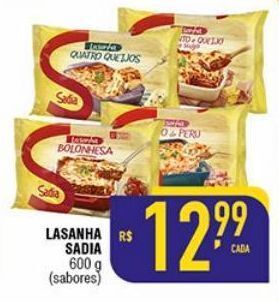 Lasanha sadia 600g