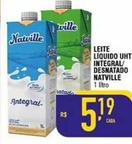 Mercantil Rodrigues Leite líquido integral / desnatado natville 1l oferta