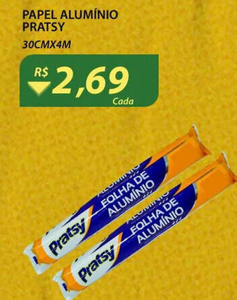 Assaí Atacadista Papel Aluminio Pratsy 30cmx4m oferta