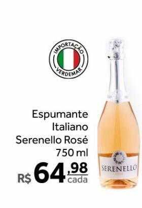Verdemar Supermercado Espumante italiano serenello rosé oferta
