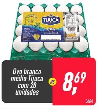 Frangolândia Ovo Branco Medio Tijuca com 20 unidades oferta