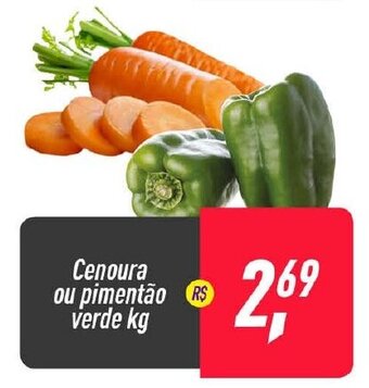 Frangolândia Cenoura ou Pimentao verde 1kg oferta