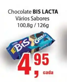 Chocolate Bis Lacta varios sabores 100.8g/126g