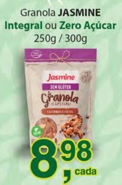 Granola Jasmine Integral ou Zero Acucar 250g/300g