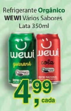 Supermercados Mundial Refrigerante Organico Wewi 350ml oferta