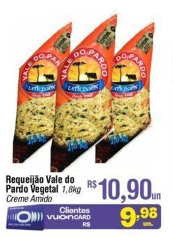 Fort Atacadista Requeijao Vale do Pardo Vegetal 1.8kg oferta
