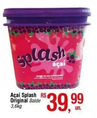Fort Atacadista Acai Splash Original balde 3.6kg oferta