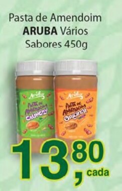 Pasta de Amendoim Aruba 450g