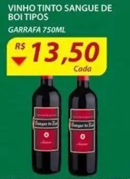 Assaí Atacadista Vinho Tinto Sangue de Boi tipos 750ml oferta