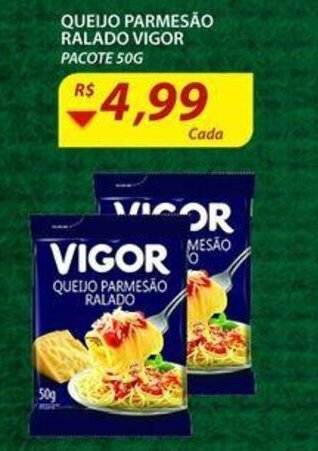 Assaí Atacadista Queijo Parmesao Ralado Vigor 50g oferta