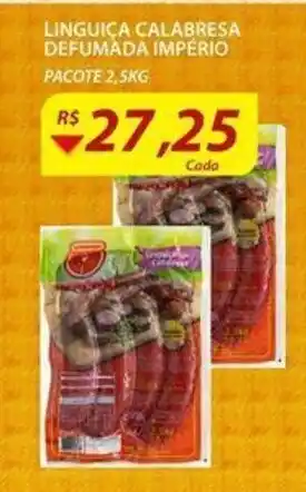 Assaí Atacadista Linguica Calabresa Defumada Imperio 1kg oferta