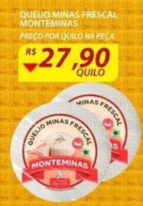 Queijo minas frescal Monteminas 1kg