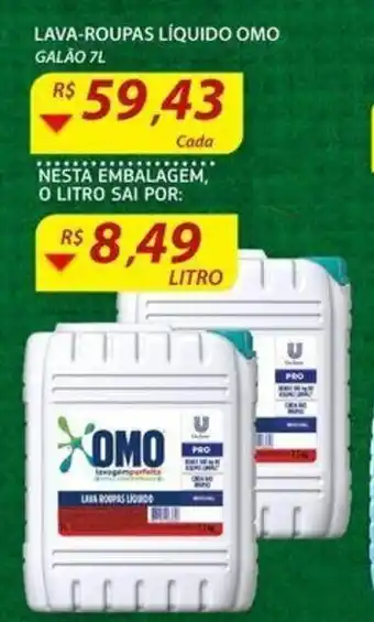 Assaí Atacadista Lava roupas Liquido Omo Galao 7L oferta