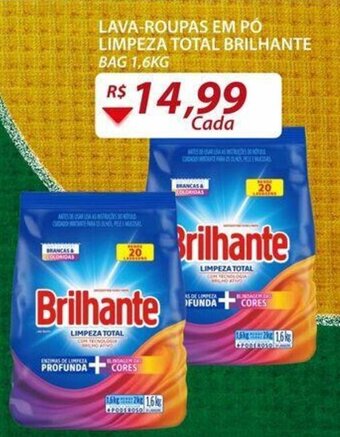 Assaí Atacadista Lava roupas em po Limpeza Total Brilhante 1.6kg oferta
