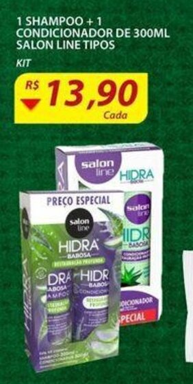 Assaí Atacadista 1 Shampoo + 1 Condicionador de 300ml Salon Line tipos oferta