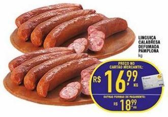Mercantil Rodrigues Linguiça calabresa pamplona kg oferta