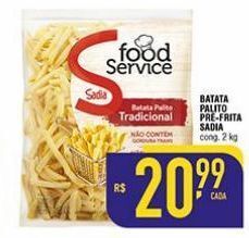 Mercantil Rodrigues Batata palito pre frita sadia 2kg oferta