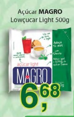 Supermercados Mundial Acucar Magro Lowcucar 500g oferta