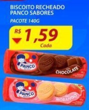 Assaí Atacadista Biscoito Recheado Panco Sabores 140g oferta