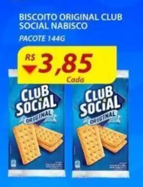 Assaí Atacadista Biscoito Original Club Social Nabisco 144g oferta