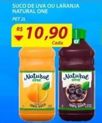 Assaí Atacadista Suco de Uva ou Laranja Natural One 2L oferta