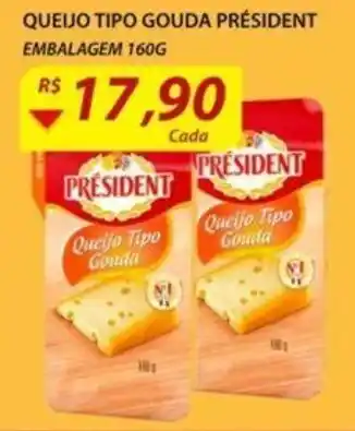 Assaí Atacadista Queijo Tipo Gouda President 160g oferta