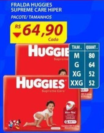 Assaí Atacadista Fralda Huggies Supreme Care Hiper oferta