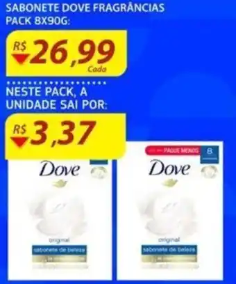 Assaí Atacadista Sabonete Dove Frag. pack 8x90g oferta