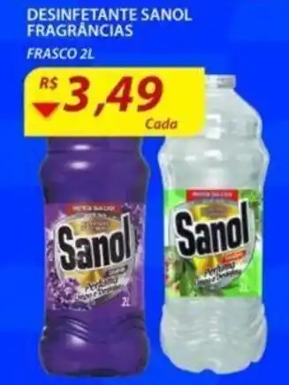 Assaí Atacadista Desinfetante Sanol Fragrancias 2L oferta