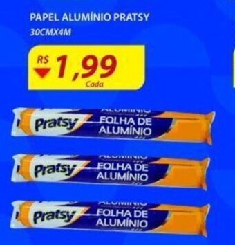 Assaí Atacadista Papel Aluminio Pratsy 30cmx4m oferta