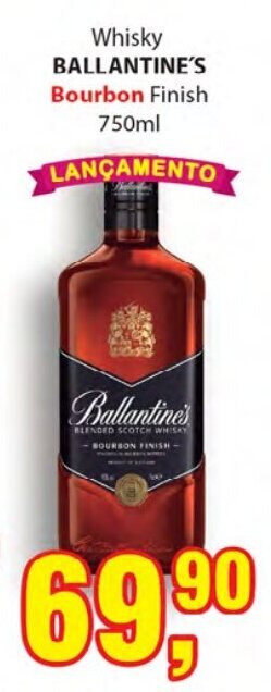 Supermercados Mundial Whisky Ballantine's Bourbon 750ml oferta