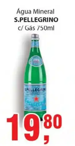 Supermercados Mundial Agua Mineral S.Pellegrino c/ gas 750ml oferta