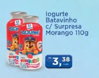 Supermercados Mundial Iogurte Batavinho c/ Surpresa Morango 110g oferta