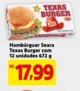Extra Supermercado Hamburguer Seara Texas Burger com 12 unidades 672g oferta