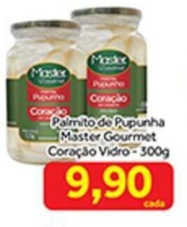 Palmito de Pupunha Master Gourmet Coracao Vidro 300g