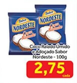 Shibata Supermercados Coco Ralado Umido e Adocado Sabor Nordeste 100g oferta