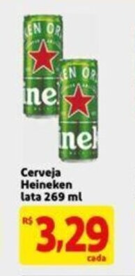 Cerveja Heineken lata 269ml