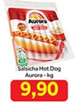 Shibata Supermercados Salsicha Hot Dog Aurora 1kg oferta