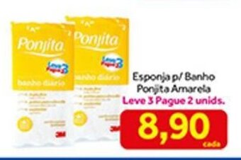 Esponja p/ banho Ponjita Amarela
