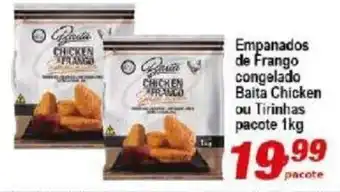 Ricoy Supermercados Empanados de Frango Congelado Baita Chicken ou Tirinhas pacote 1kg oferta
