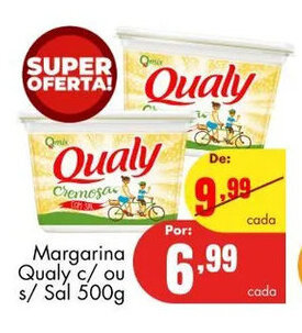 Barbosa Supermercados Margarina Qualy c/ ou s/ Sal 500g oferta