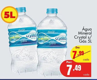 Barbosa Supermercados Agua Mineral Crystal s/ gas 5L oferta