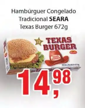 Supermercados Mundial Seara Texas Burger 672g oferta