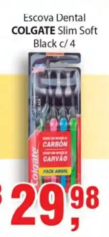 Supermercados Mundial Escova Dental Colgate .Slim Soft Black c/4 oferta
